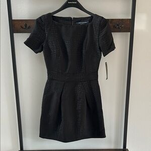 NWT French Connection Elegant Black Textured Dress